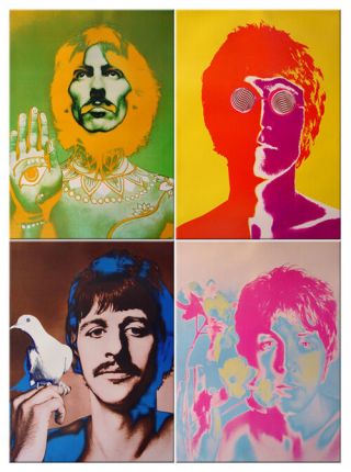 4 Posters Richard Avedon 1st Edition Beatles Vara Vintage No Reprint