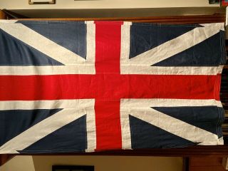 United Kingdom Uk Union Jack Flag - Fully Sewn Linen - 63” X 36”