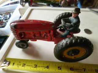 Arcade Farmall Cast Aluminum Red W/yellow Wheels Tractor 7 " Hubley