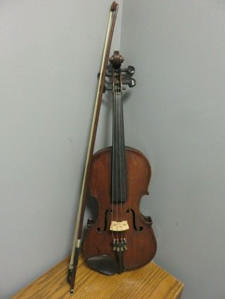 Early Vintage Antonius Stradivarius Violin Viola Student Bow Case