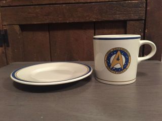 Pfaltzgraff 1993 Star Trek Uss Enterprise Ncc - 1701 - A Tea Cup And Saucer Set