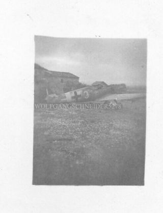 Org Wwii Photo: Captured Bf - 109 On Airfield,  Sicily