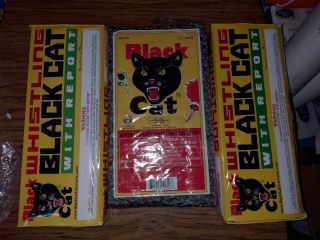Firework Firecracker Label Black Cat 80/16 Plus Black Cat Boxed Rockets