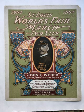 1904 Railroadiana Louisiana Purchase Expo Sheet Music St.  Louis World 