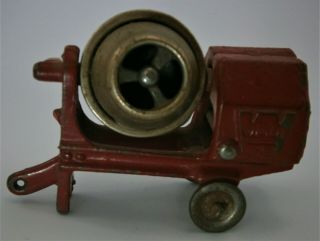 " Wonder " Cast Iron Toy Cement Mixer By Hubley From The Early 1900 