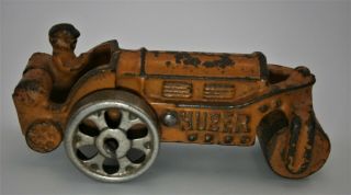 " Huber " Cast Iron Toy Road Roller By Hubley From The Early 1900 