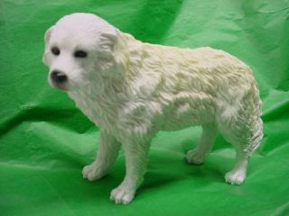 Great Pyrenees Dog Hand Painted Figurine Resin Statue Collectible Puppy