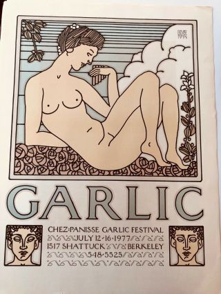 David Lance Goines Garlic Festival,  Nude Print