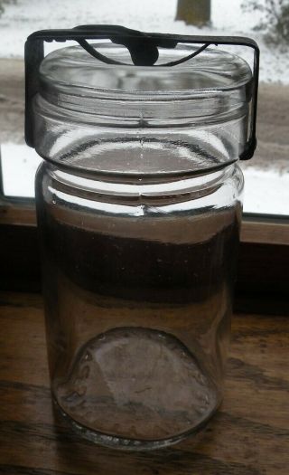 Pint Pre 1900 Base Safety Valve Patd May 21 1895 Fruit Jar