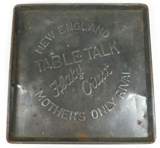 Vintage England Table Talk Pie Square Metal Pan Mothers Only Rival 9x9
