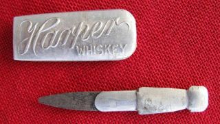 Miniature Figural Harper Whiskey Advertising Toothpick 1904 Worlds Fair