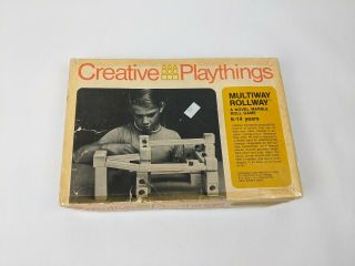 1969 Creative Playthings Multiway Rollway Novel Marble Roll Game Wood Toy Blocks