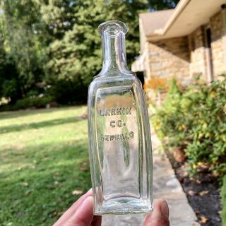Fancy Blown Bottle Larkin Co Buffalo Ny York Clear Early Soap? Perfume?