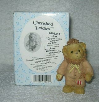 Cherished Teddy Figurine - Avon Exclusive - Wizard Of Oz - Lion - From 2005 -