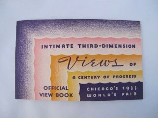 3d Pictures Century Of Progress Booklet Chicago 1933 Worlds Fair