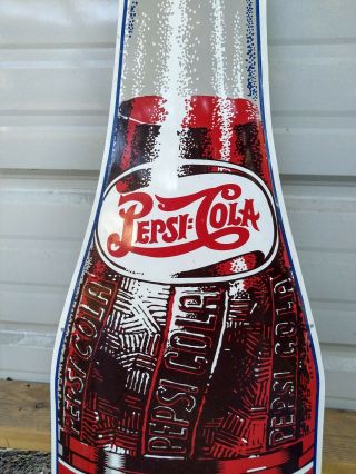 Vintage Pepsi Cola Metal Sign 11.  5x41.  5 3