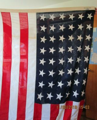 Vintage U.  S.  American 48 Star Flag 5 X 9 1/2 Valley Forge Co,