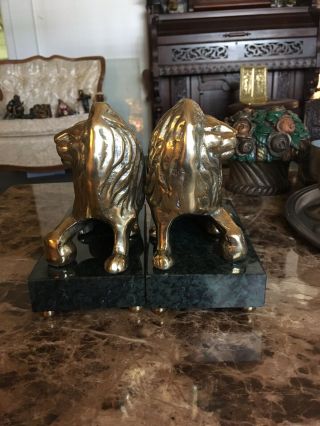 Decorative Crafts Inc.  Solid Brass Lion Bookends Set of 2. 2
