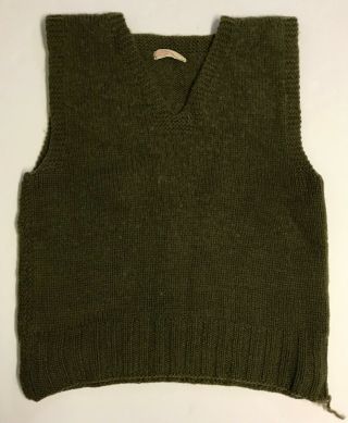 Wwii American Red Cross Wool V - Neck Sweater Vest
