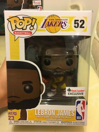 Funko Pop Lebron James Lakers Foot Locker Exclusive Yellow Jersey Conditional