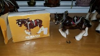 English Strand Porcelain Horse And Box