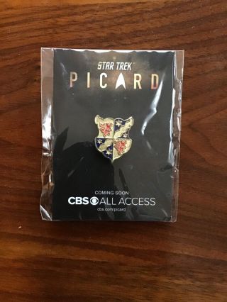 Star Trek Picard Family Crest Pin.  Ny Comic Con 2019 Exclusive