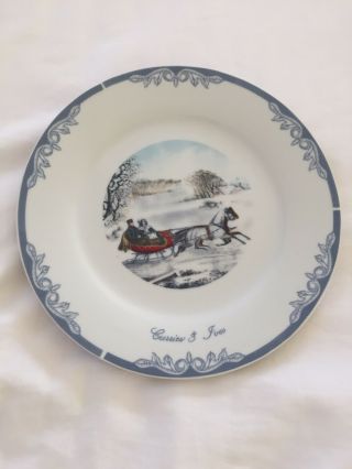 2002 Museum Of The City Of Ny Currier & Ives The Road - Winter 8 1/8 " Plate