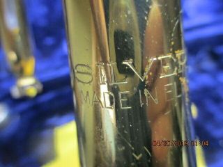 o141) Vintage Silvertone Trumpet In Case W/Mouthpiece USA SN169402 2