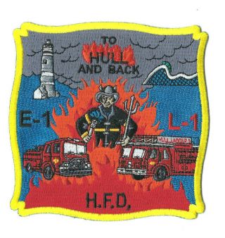 Hull (plymouth County) Ma Massachusetts Fire Dept.  Engine 1 E1 Patch -