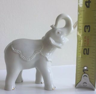 Lenox White Porcelain Elephant With Gold Accent Small 3,  5” H 2