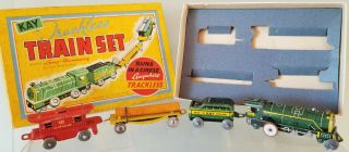 Kay Wind Up Tin Lithograph Train Version of Ranger Steel Products Set LNOB 1950 2
