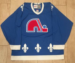 Vintage Quebec Nordiques Nhl Hockey Jersey Ccm Vintage Blue - Xl / Extra Large