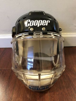 Vintage Black Cooper Sk2000 L Hockey Helmet With Itech Ii Mask Small/medium??