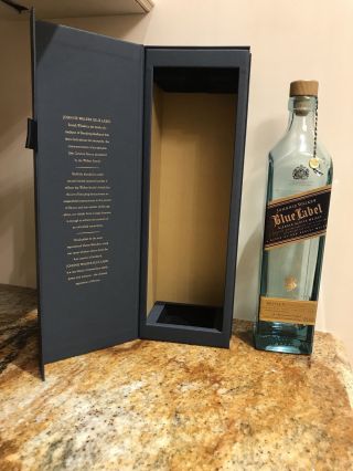 Johnnie Walker Blue Label Blended Scotch Whisky,  Empty Bottle & Box 750ml