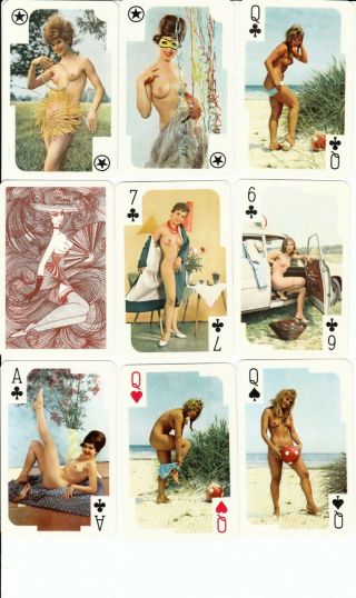 Vintage Nude Pin Up Playing Cards 1