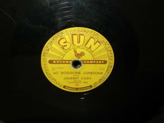 Sun Records (241) Johnny Cash I Walk The Line / Get Rhythm 78 Rpm Record Vg