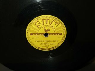 Sun Records (241) Johnny Cash I Walk the Line / Get Rhythm 78 RPM Record VG 2