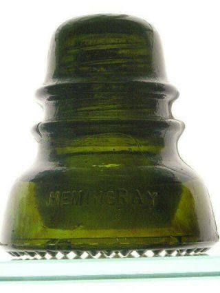 Cd 152 [40] Hemingray // No.  40 Olive Green Glass Insulator