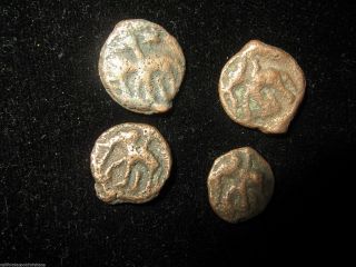 1 - Very Ancient India Sunga Kingdom Coins 187 Bc - 100 Ad Hindu / Buddhist