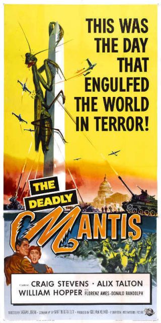 1957 The Deadly Mantis Vintage Horror Movie Poster Print Style C 24x12 9mil