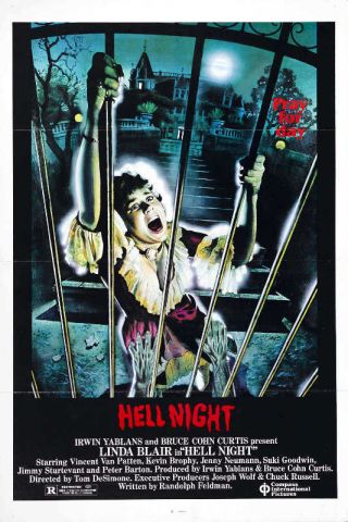1981 Hell Night Vintage Horror Movie Poster Print 54x36 Big 9mil Paper