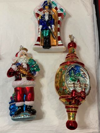 Christopher Radko Set Of 3 Collectible Ornaments