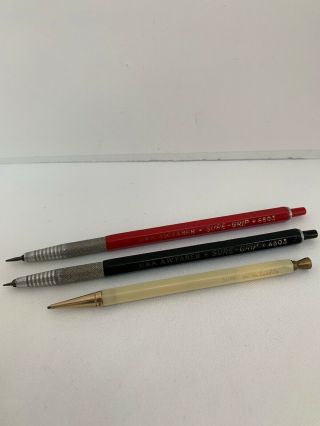 2 Vintage A.  W.  Faber Sure Grip 6803 Drafting Lead Pencil Holder W 1 Stik Pencil