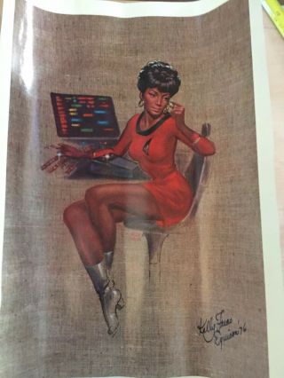 Equicon 1976 Nichelle Nichols As Uhura Print Artist Signed Kelly Freas Star Trek