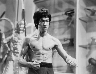Bruce Lee Flim Vintage Black White Photo Art Print Old Fighting Kung Fu