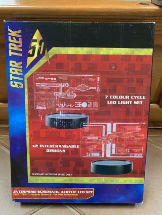 Star Trek Enterprise Schematic Acrylic Led Set 886388134809