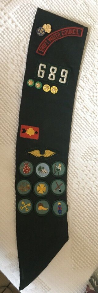 1966 Girl Scout Sash And Cookie List