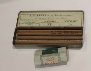 A.  W.  Faber " Castell " Metal Tin Pencil Box,  Early 1900 