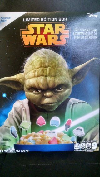Star Wars General Mills Cereal Limited Edition Box Yoda Disney