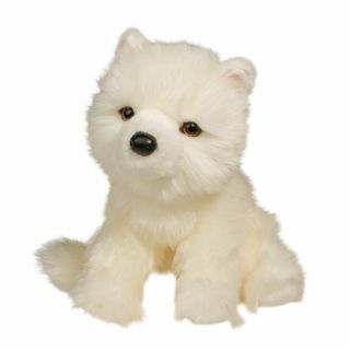 Douglas Cuddle Toy Stuffed Soft Plush Animal Samoyed White Puppy Dog 12 "